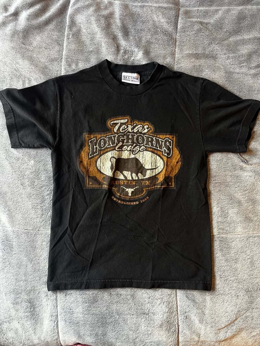 Section 101 by Majestic Texas Longhorns T-Shirt Black Graphic Tee